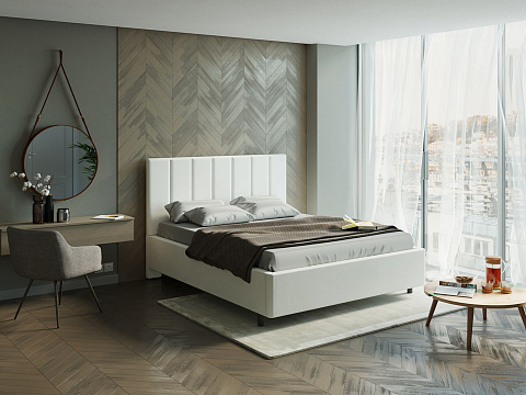 Кровать 90х190 Oktava - Кровать в лаконичном дизайне в обивке из мебельной ткани или экокожи.