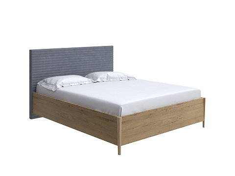 Двуспальная кровать Rona - Классическая кровать с геометрической стежкой изголовья