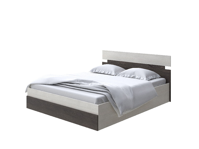 Кровать Milton с подъемным механизмом 80x190 ЛДСП Дуб Шамони светлый (124)/Дуб Кантербери - Современная кровать с подъемным механизмом.