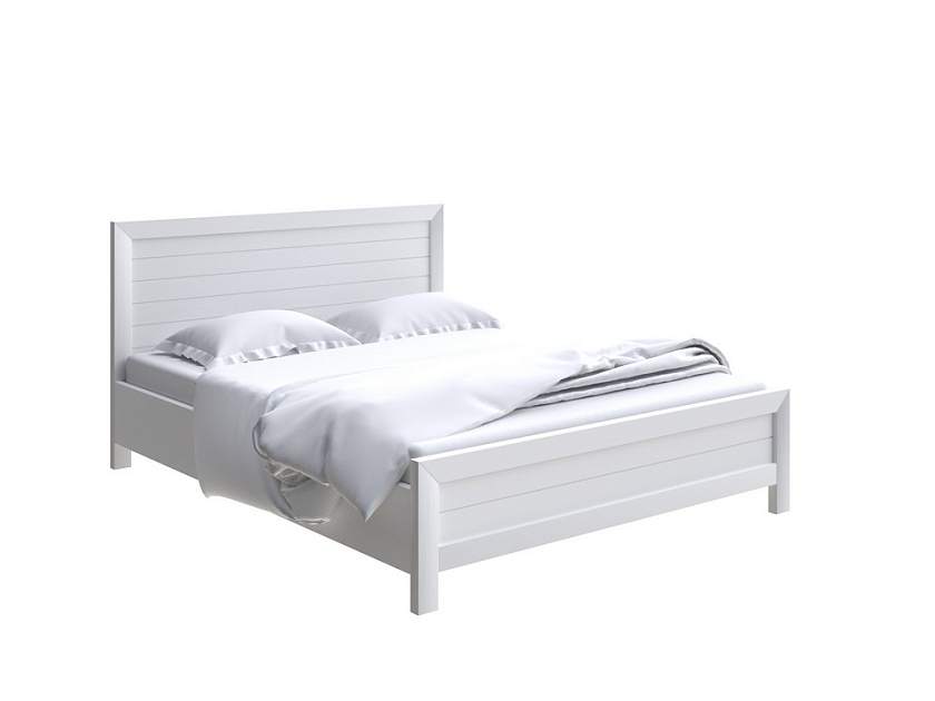 Кровать Toronto с подъемным механизмом 160x200 Массив (береза) Белая эмаль - Стильная кровать с местом для хранения