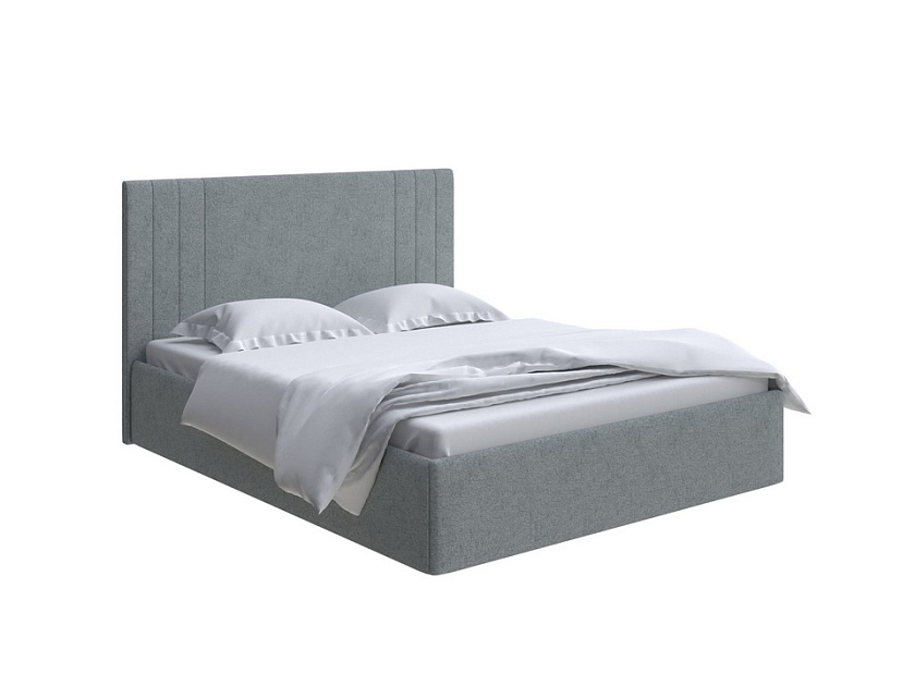 Кровать Liberty с подъемным механизмом 80x190 Ткань: Жаккард Tesla Графит - Аккуратная мягкая кровать с бельевым ящиком