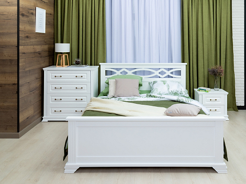 Белая кровать Niko - Кровать в стиле современной классики из массива