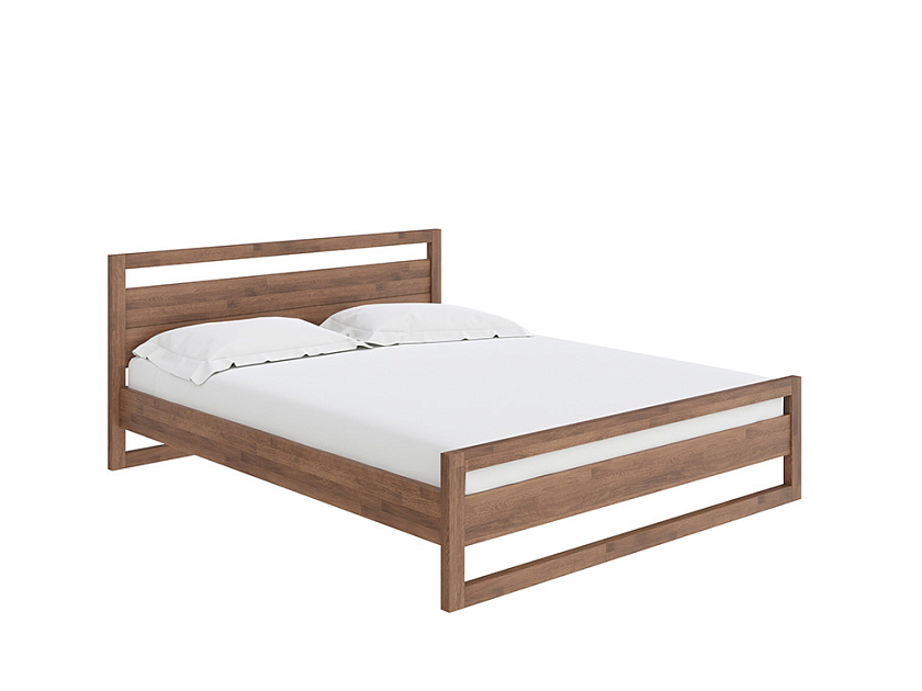 Кровать Kvebek 80x190 Массив (сосна) Антик - Элегантная кровать из массива дерева с основанием