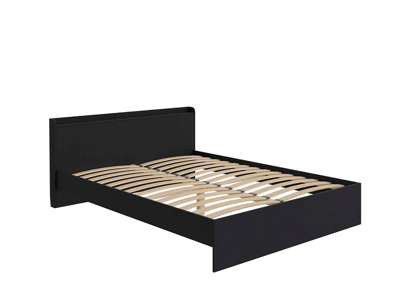 Кровать Bord 90x200 ЛДСП Черный - Кровать из ЛДСП в минималистичном стиле.
