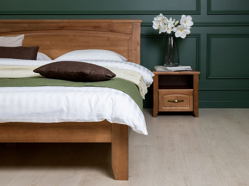 Кровать Marselle-тахта 200x200 Массив (сосна) Антик - Деревянная кровать со встроенным основанием